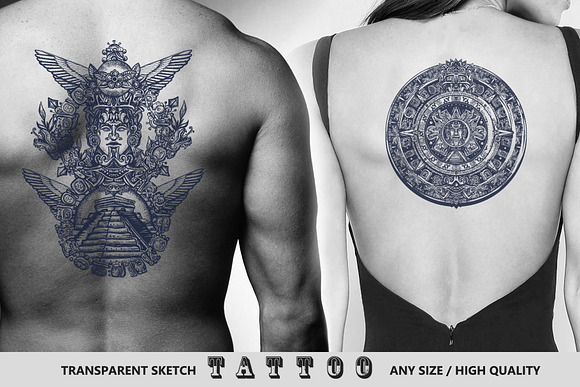 Ancient Maya tattoo in Graphics - product preview 5