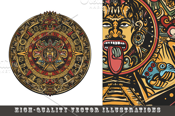 Ancient Maya tattoo in Graphics - product preview 9