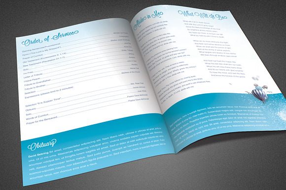 Winter Goodbye Funeral Program in Brochure Templates - product preview 1