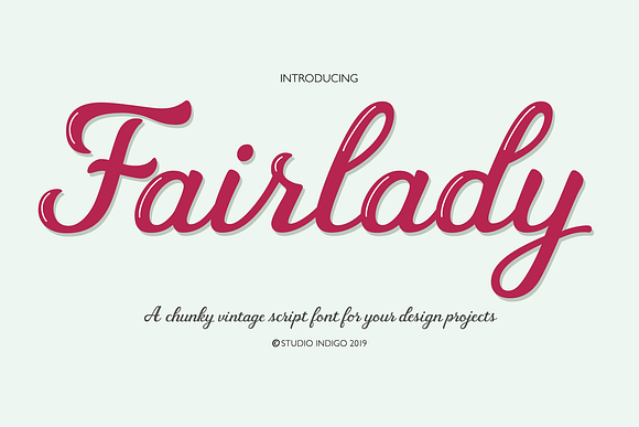 Fairlady a Vintage Script Font in Script Fonts - product preview 1