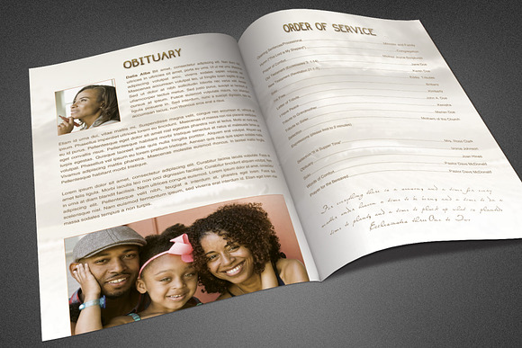 Heavens Gateway Funeral Program in Brochure Templates - product preview 1
