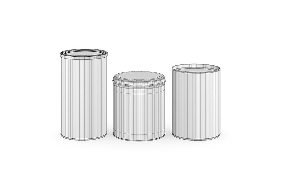 Baking mix cans 3d model in Food - product preview 7