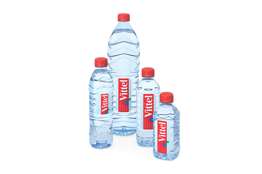 Vittel water 3d model in Food - product preview 1