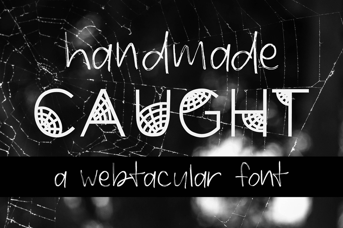 Caught Font Halloween Cobweb Display in Halloween Fonts - product preview 8