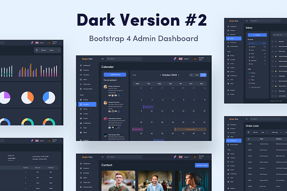 Bright Web Dashboard UI Kit in UI Kits and Libraries - product preview 4