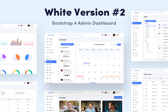 Bright Web Dashboard UI Kit in UI Kits and Libraries - product preview 5