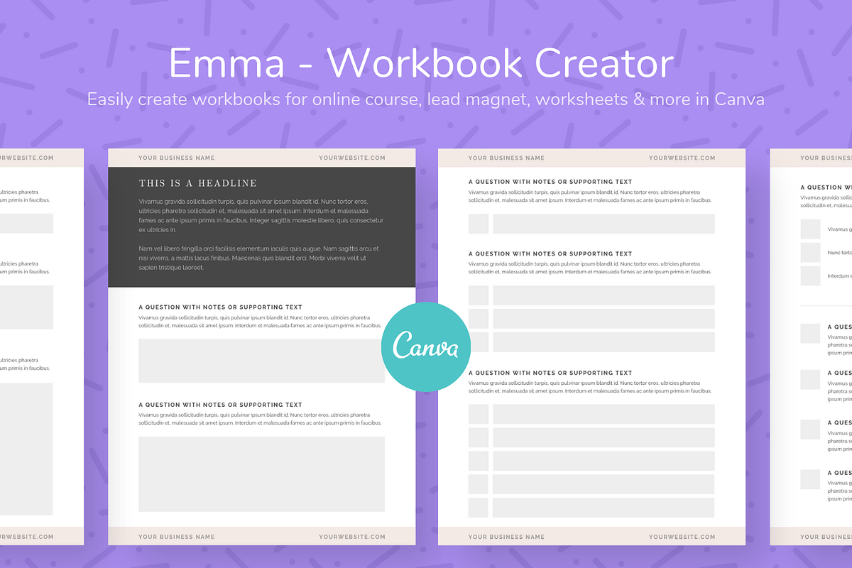 Emma - Workbook Template Canva in Magazine Templates - product preview 8
