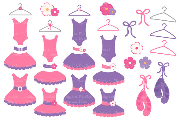 Crayon Box Girl Ballet Tutus Clipart in Illustrations - product preview 1