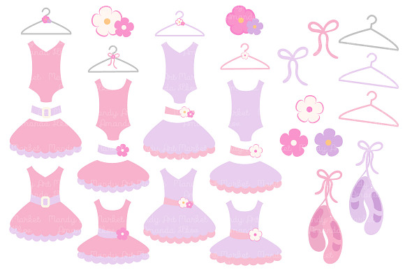 Fresh Girl Ballet Tutus Clipart in Illustrations - product preview 1