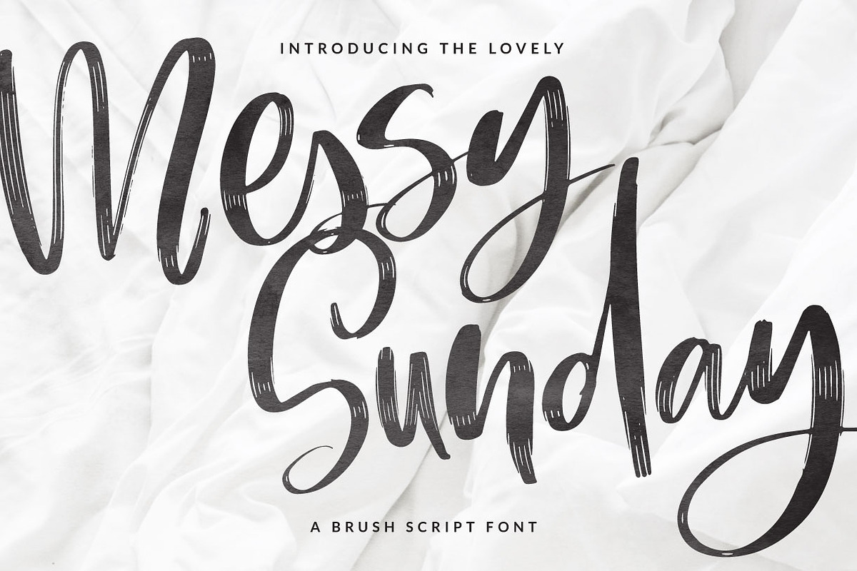 Messy Sunday Script Font in Fonts - product preview 8