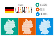 Germany Map in 3 Styles