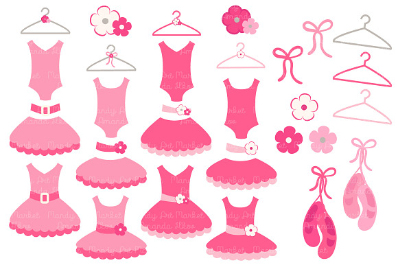 Hot Pink Ballet Tutus Clipart in Illustrations - product preview 1