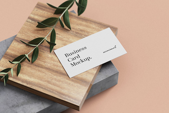 Minimal Business Card Mockup in Branding Mockups - product preview 2