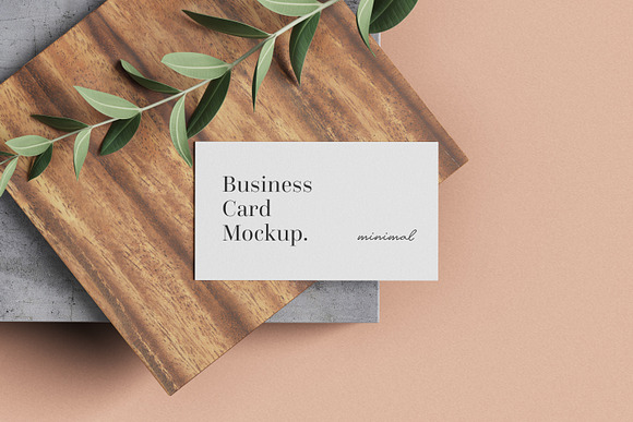 Minimal Business Card Mockup in Branding Mockups - product preview 3
