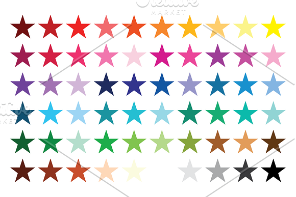 Star Trio Clip Art Set in Icons - product preview 5