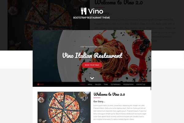 Vino - Bootstrap Restaurant Theme