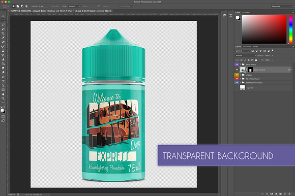 eLiquid Bottle Mockup v. 75ml-A Plus in Product Mockups - product preview 15