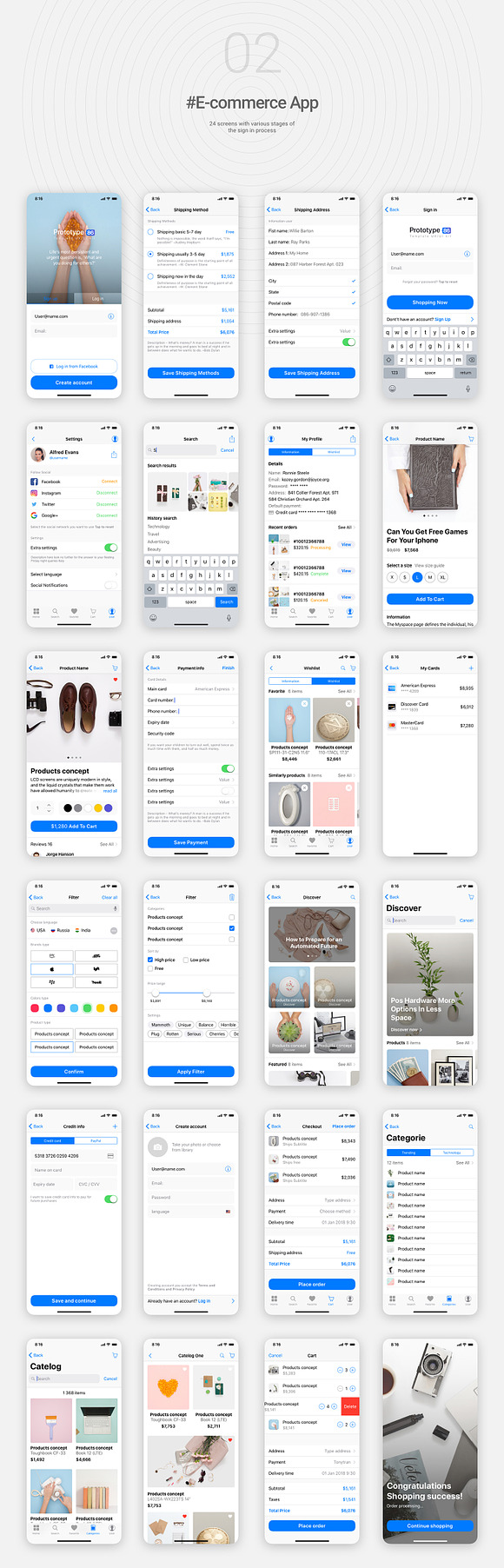 Prototype 86 Template UX/UI Kit in UI Kits and Libraries - product preview 7