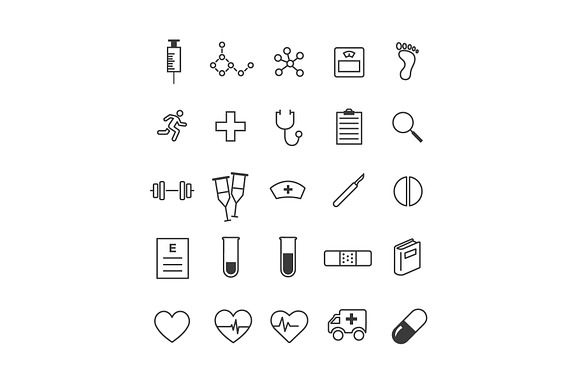 Medical Line Icons in Graphics - product preview 2
