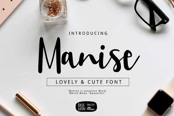 Manise Lovely Script Font in Script Fonts - product preview 2