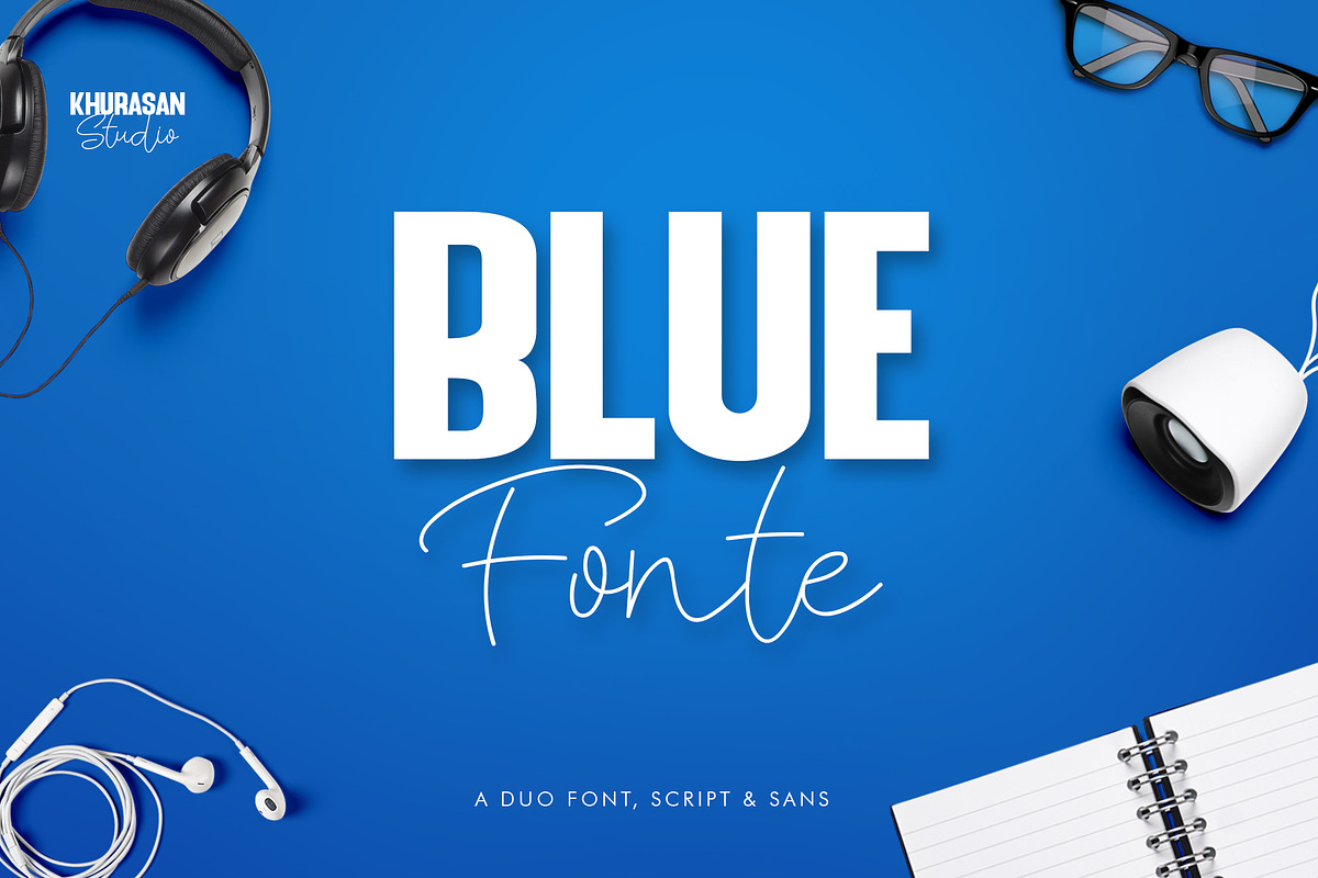 Blue Fonte Font Duo in Script Fonts - product preview 8