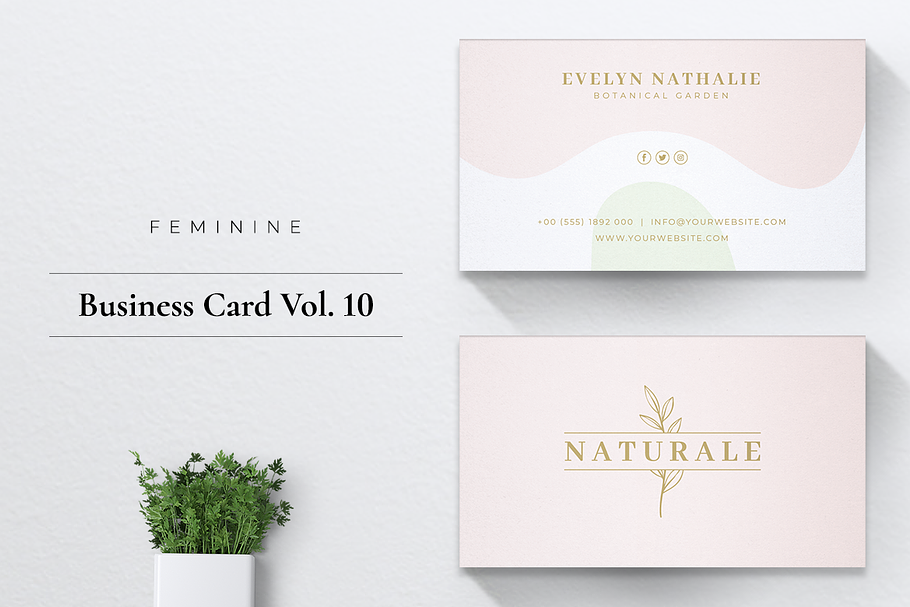 Feminine Business Card Vol. 10 in Business Card Templates - product preview 5