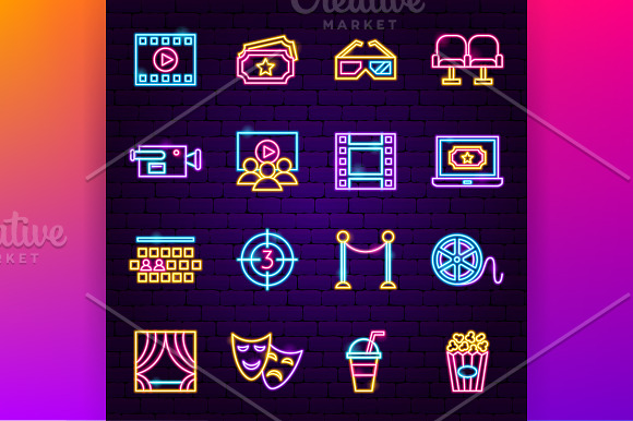 Cinema Neon in Icons - product preview 2