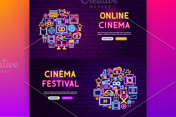 Cinema Neon in Icons - product preview 5