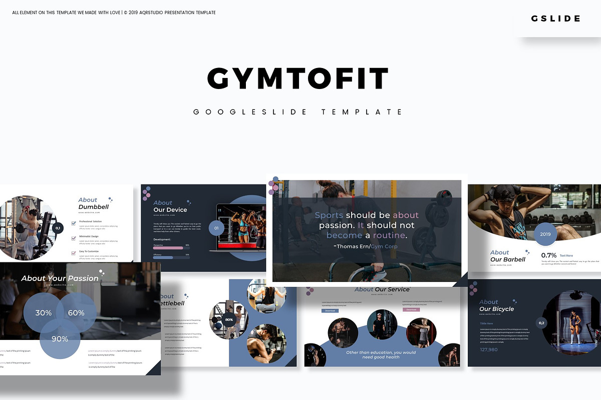 Gymtofit - Google Slides Template in Google Slides Templates - product preview 8