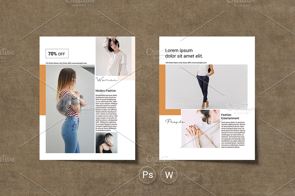 Fashion Media Kit Flyer - V05 in Flyer Templates - product preview 8