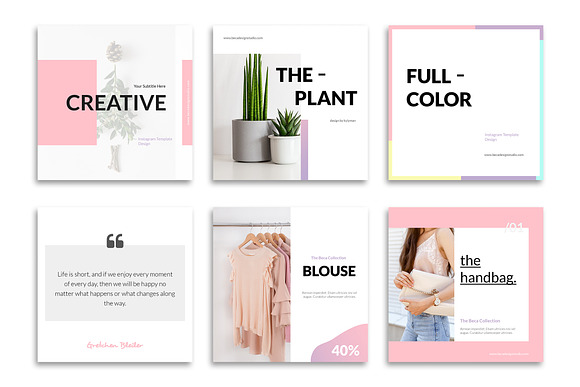 Beca - Instagram Posts Template in Instagram Templates - product preview 1