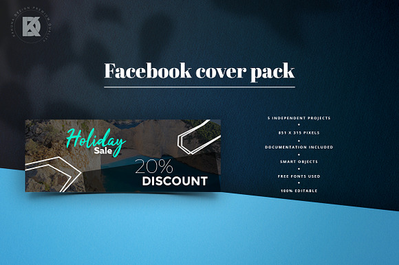 Facebook Holiday Social Media Pack in Facebook Templates - product preview 1
