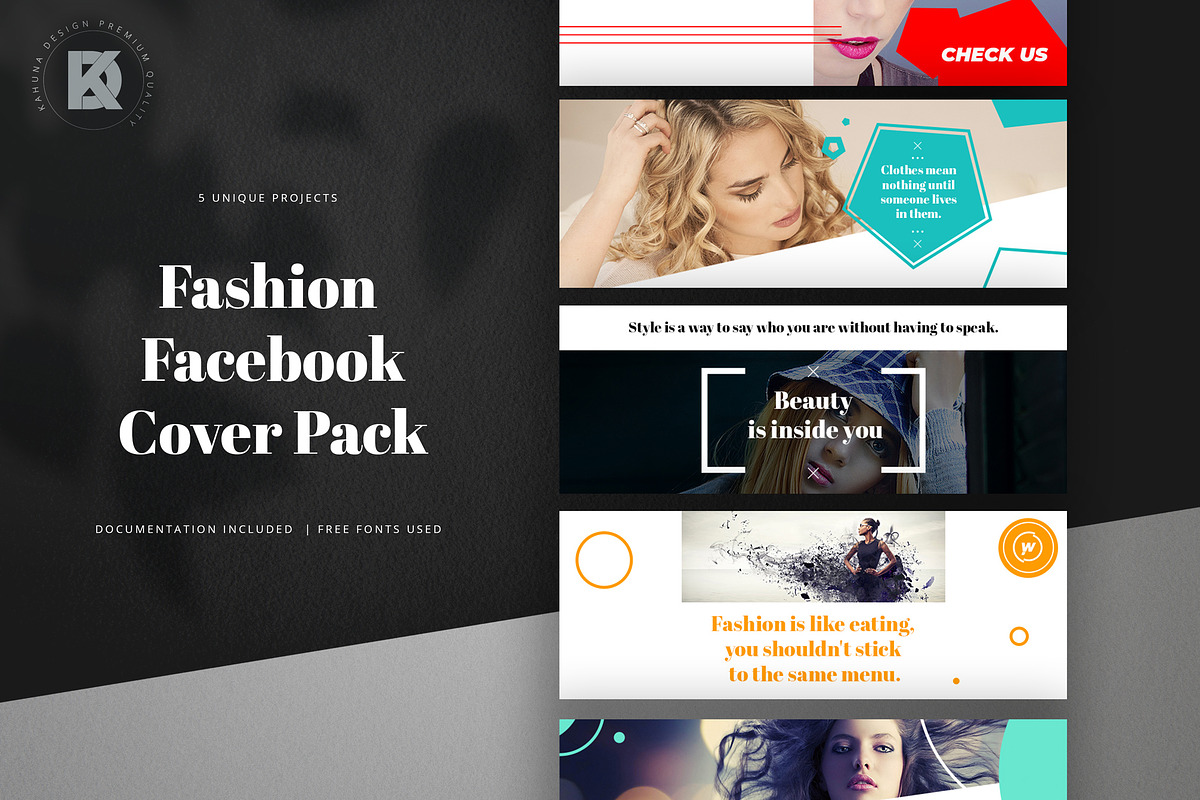 Fashion Facebook Pack in Facebook Templates - product preview 8
