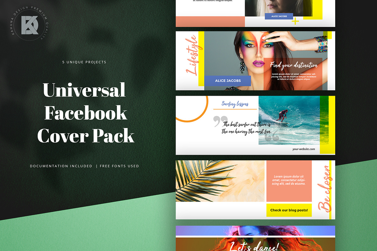Facebook Cover Universal Pack in Facebook Templates - product preview 8