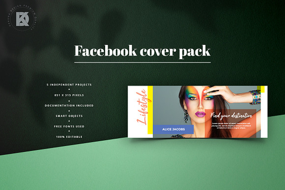 Facebook Cover Universal Pack in Facebook Templates - product preview 2