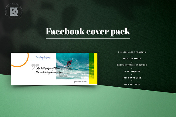 Facebook Cover Universal Pack in Facebook Templates - product preview 3