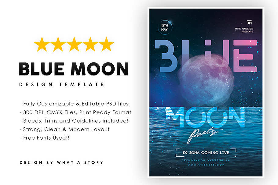 Blue Moon in Flyer Templates - product preview 8