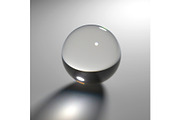 Glass sphere with caustic light