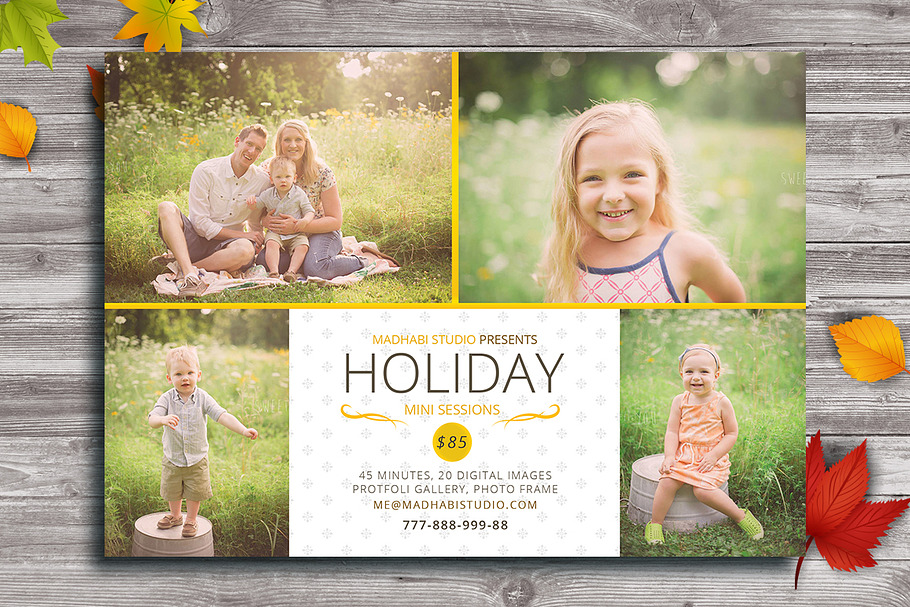 Holiday Mini Session Marketing Board in Flyer Templates - product preview 8