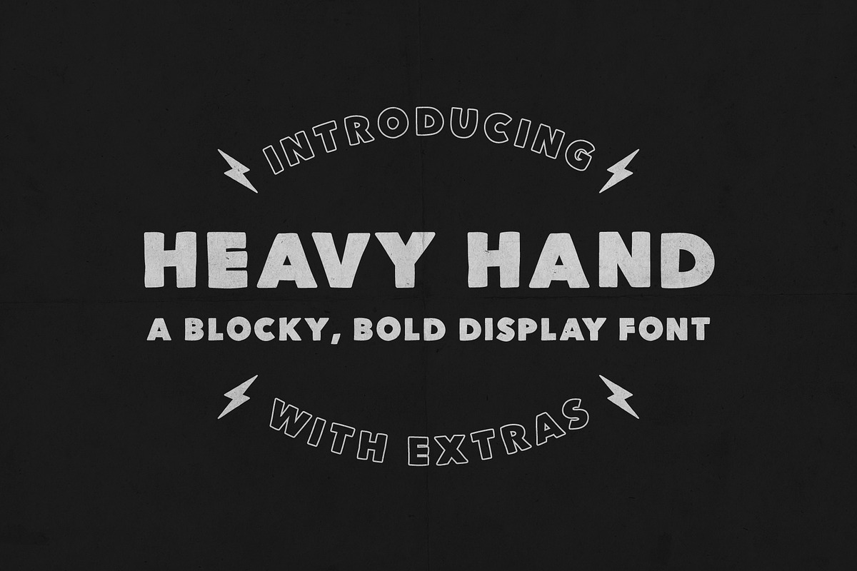 Heavy Hand - a Bold Font with Extras in Display Fonts - product preview 8