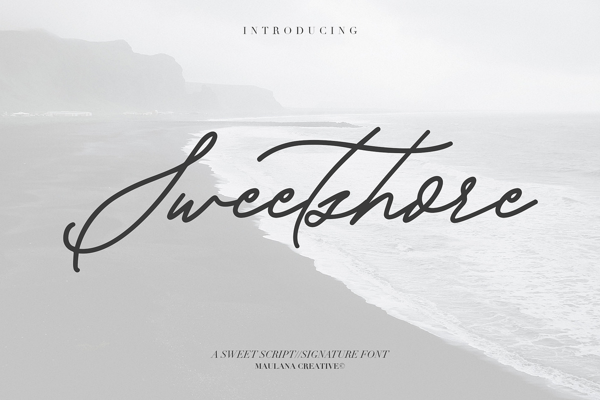 Sweetshore Casual Script Font in Script Fonts - product preview 8