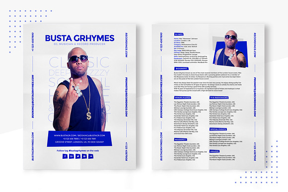 Press Kit / Resume for DJ & Producer in Resume Templates - product preview 1
