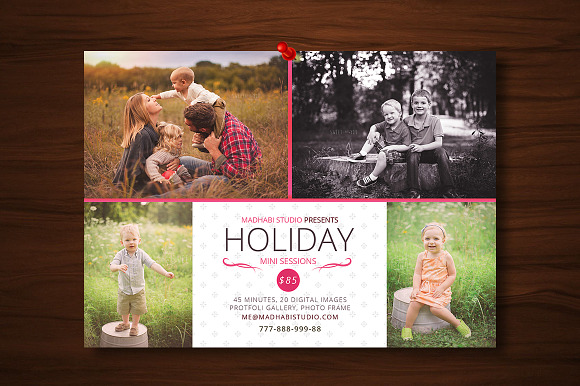 Holiday Mini Session Marketing Board in Flyer Templates - product preview 3