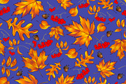 Autumn seamless pattern with leaf