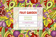 Doodle Fruit Seamless Pattern