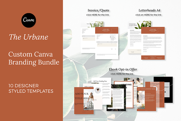 Canva Branding Bundle: THE URBANE in Stationery Templates - product preview 6