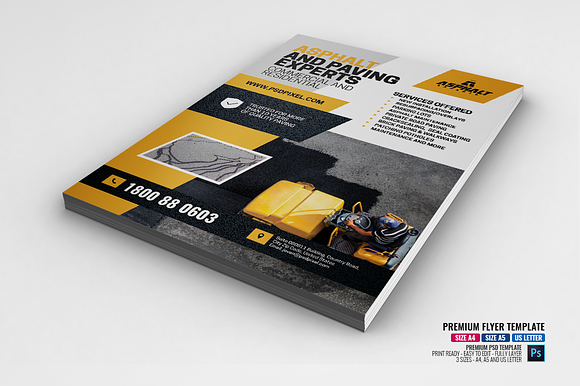 Asphalt Services Promotional Flyer in Flyer Templates - product preview 1