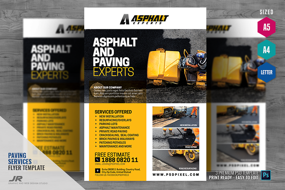 Road Repair and Maintenance Flyer in Flyer Templates - product preview 8