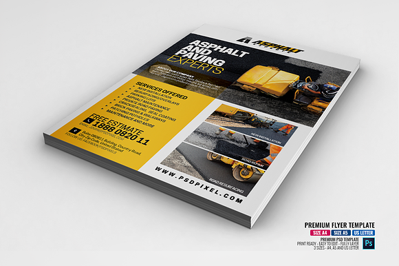 Road Repair and Maintenance Flyer in Flyer Templates - product preview 1