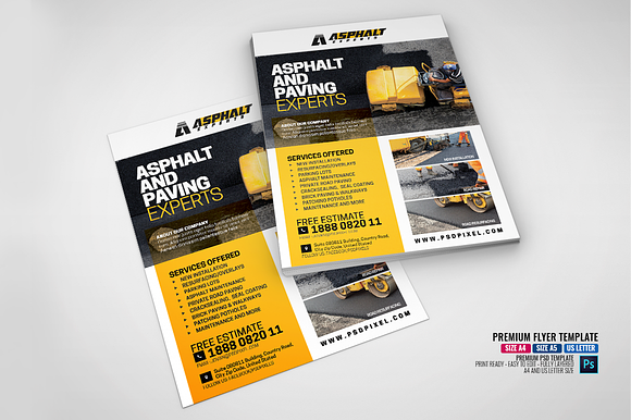 Road Repair and Maintenance Flyer in Flyer Templates - product preview 3